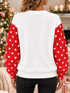 Snowflake Letter Christmas Pullover Sweatshirt