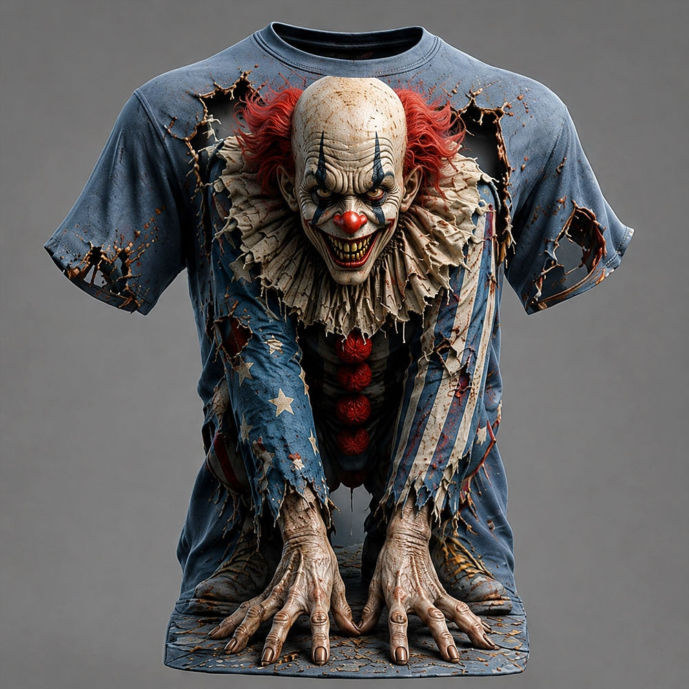 Men's Creepy Clown Optical Illusion T-Shirt