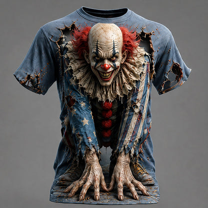 Men's Creepy Clown Optical Illusion T-Shirt