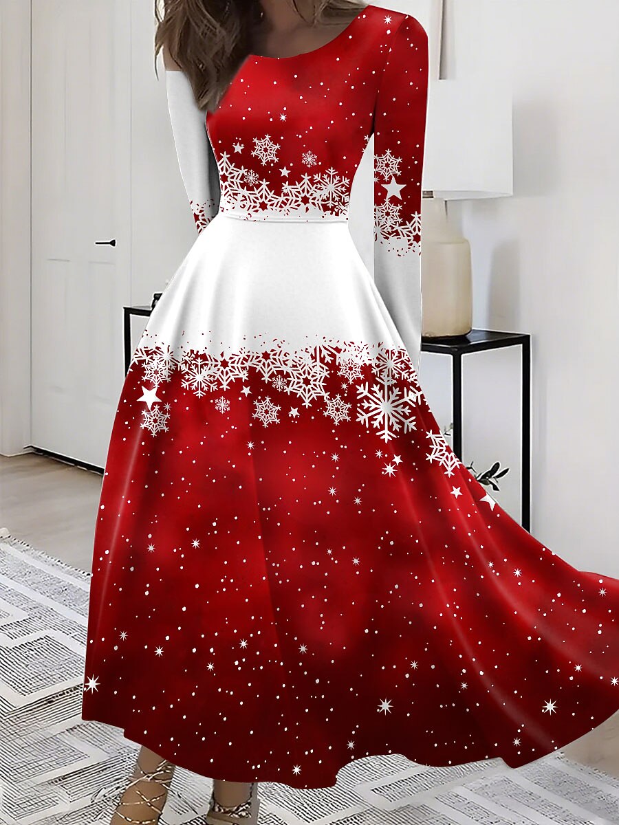 Women's Christmas Graphic Casual Dress
