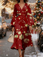 Women's Christmas Graphic Cozy Dress