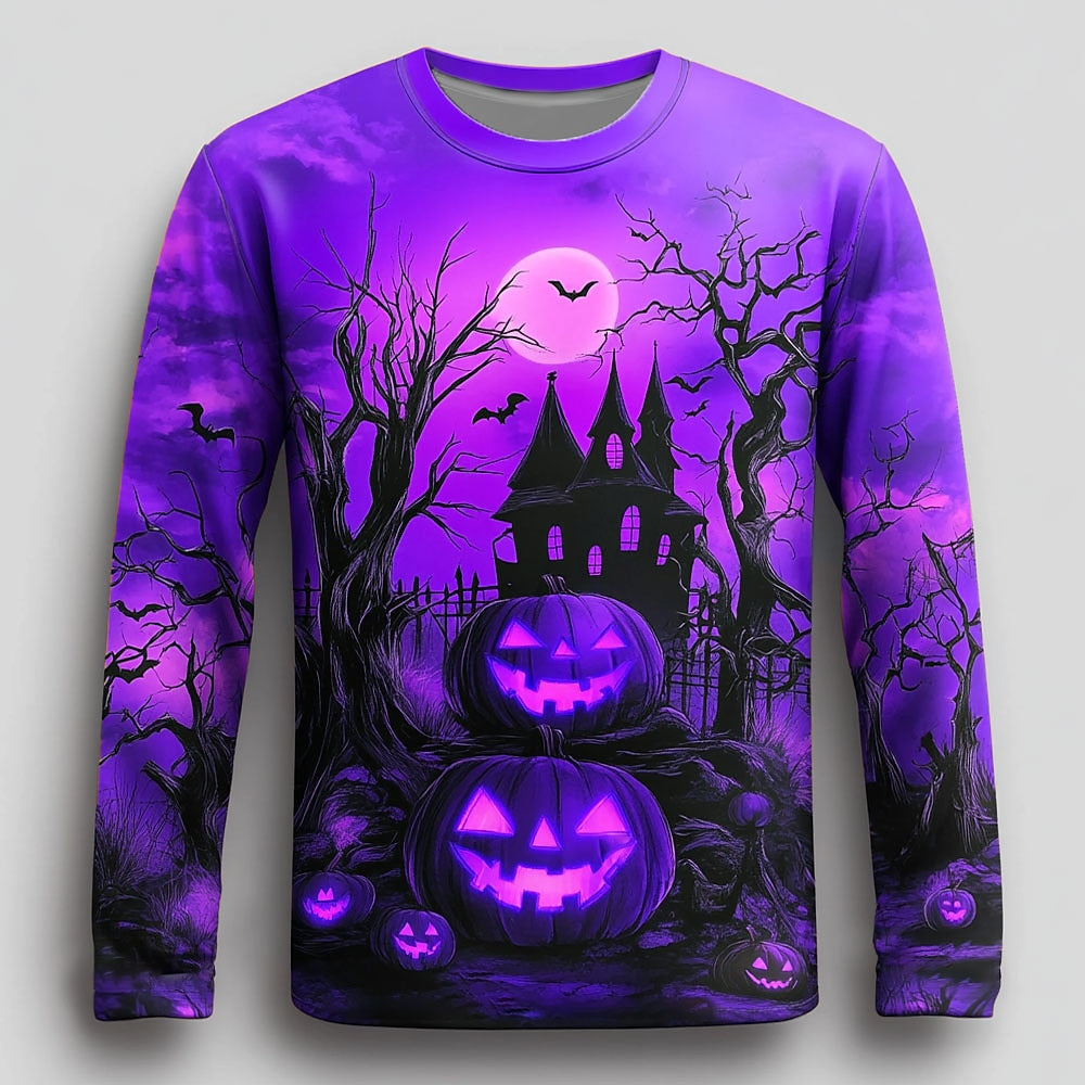 Men's Halloween Pumpkin Graphic Longsleeve