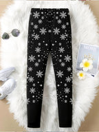 Snowman Snowflake Cozy Christmas Leggings