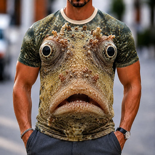 Men's Colorful Fish Adventure Graphic Tee