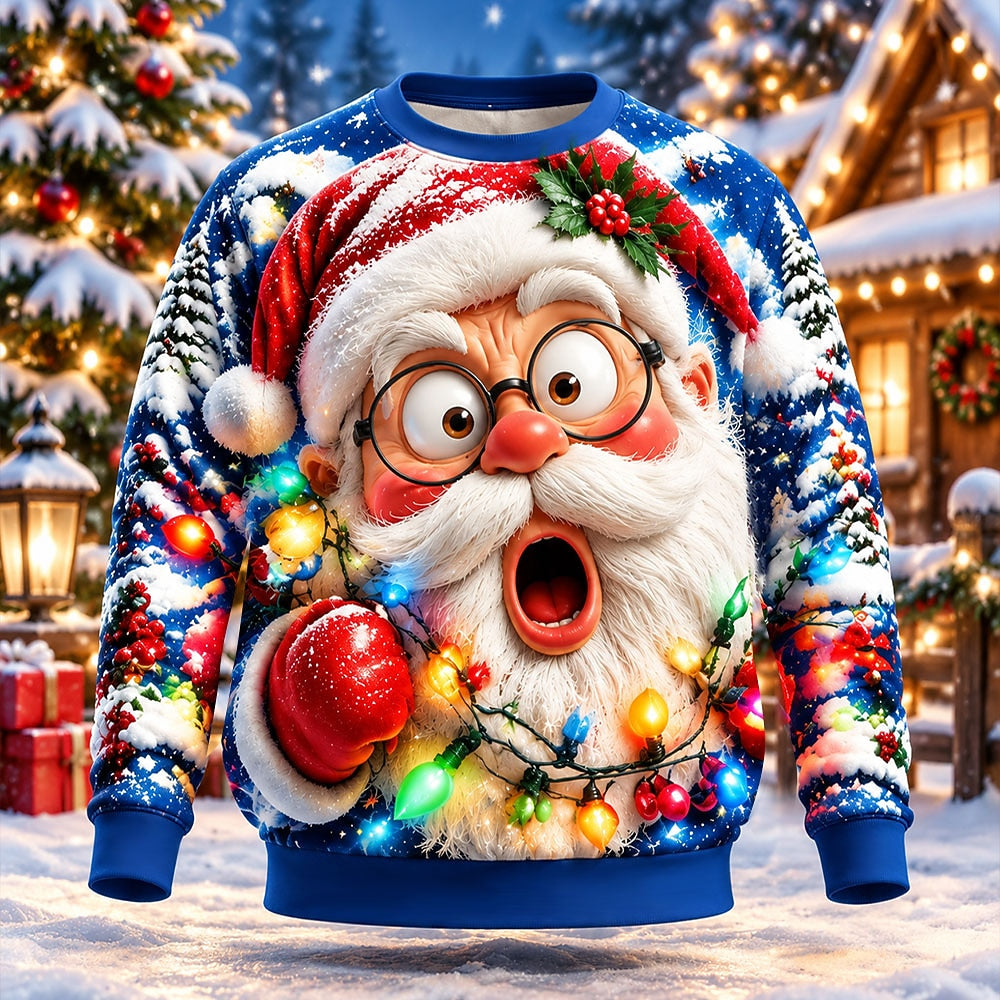 Men's Santa Claus Christmas Crewneck Sweatshirt