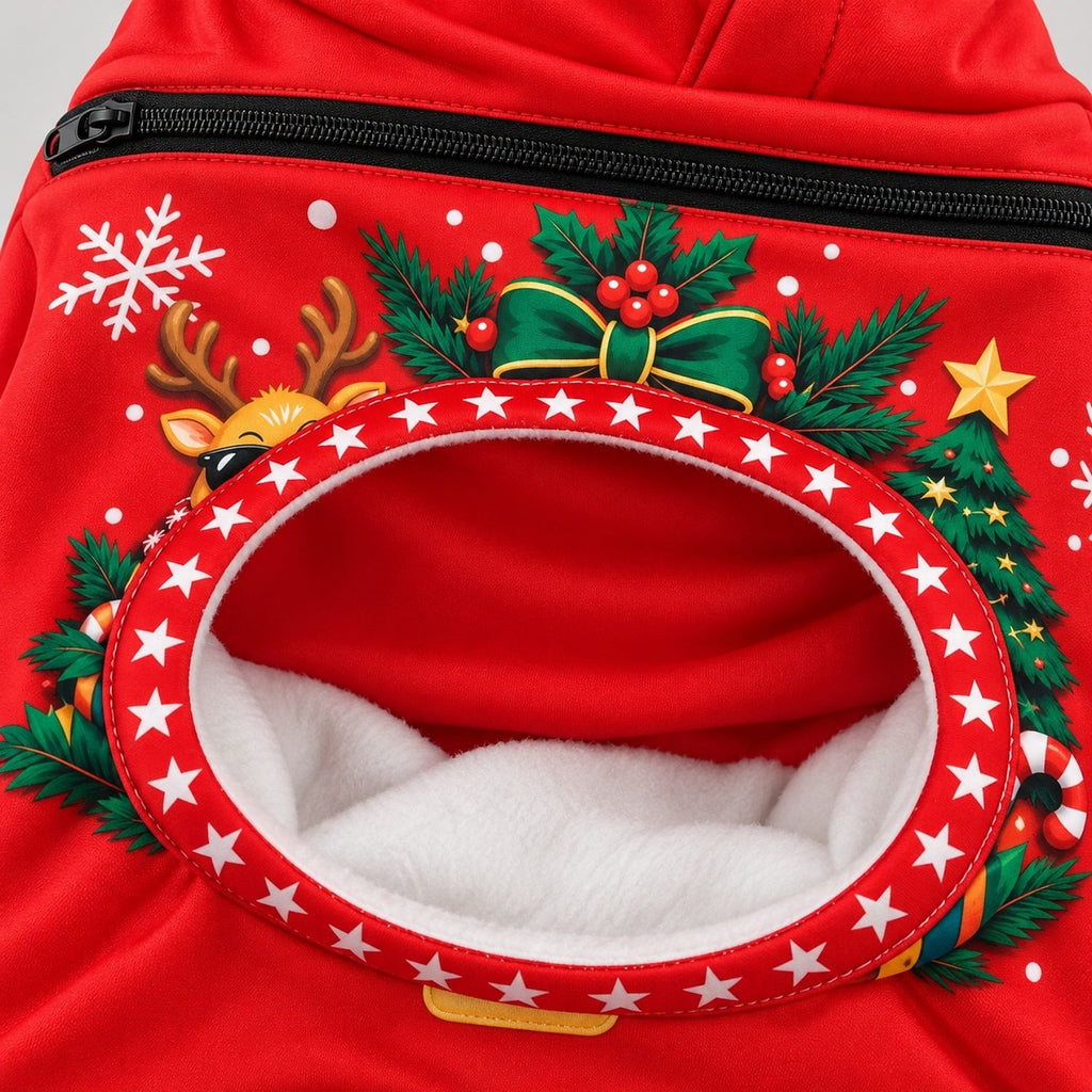 Christmas Wreath Pet Carrier Bonding Hoodie