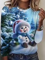 Women's Snowman Christmas Classic Longsleeve Tee