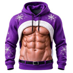 Men's Muscle Print Holiday Costume Hoodie