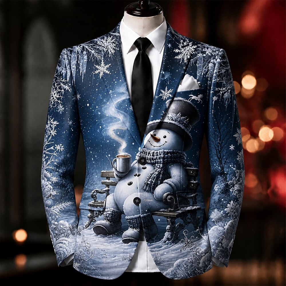 Christmas Snowman Festive Party Blazer Jacket