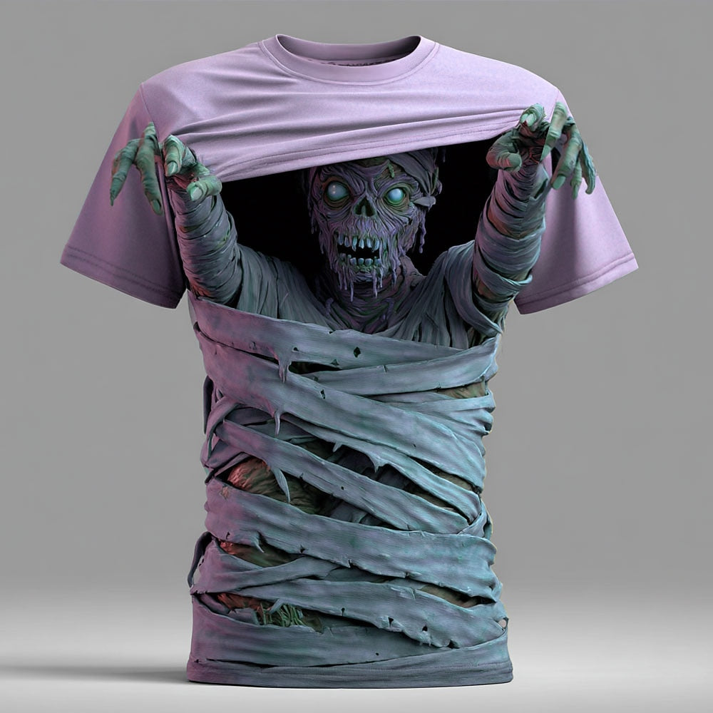 Men's Halloween Undead Zombie Graphic Tee