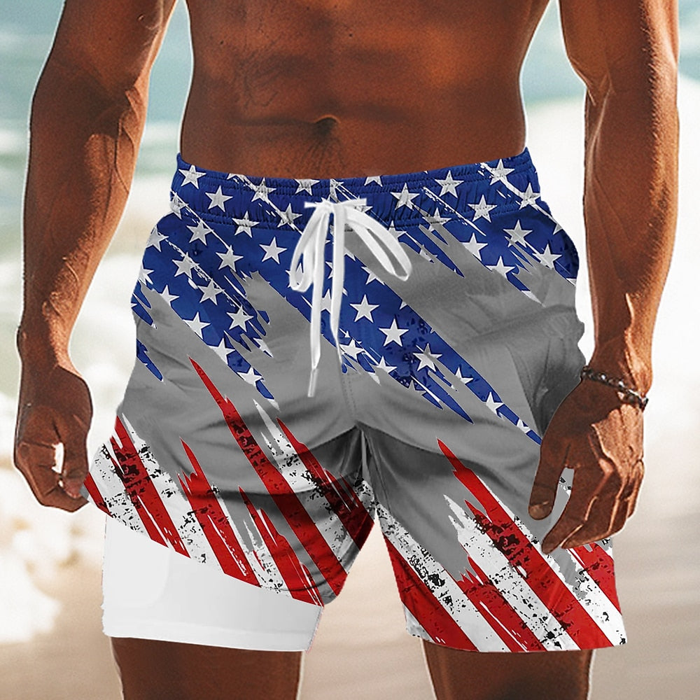 Men's Liberty Flag Swim Shorts