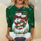 Women's Christmas Snowflake Tree Graphic Tee