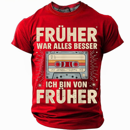 Men's Retro Cassette Nostalgia Graphic Tee