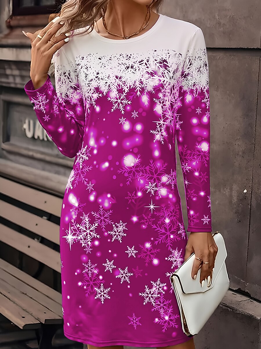 Women's Christmas Graphic Party Dress