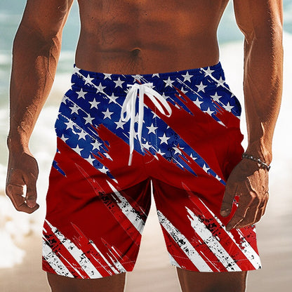 Men's Patriotic Flag Swim Shorts