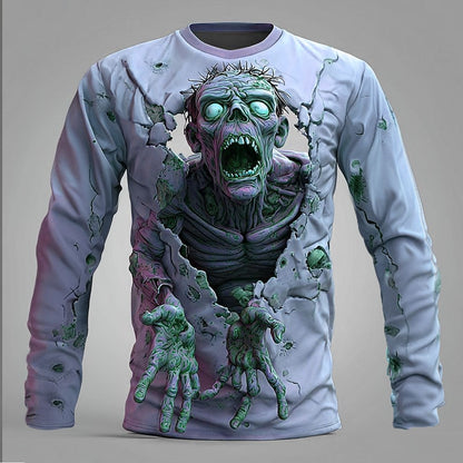 Men's Halloween Zombie 3D Graphic Tee