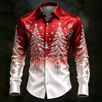 Christmas Tree Casual Button Down Shirt