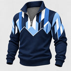Classic Geometric Half Zip Sweatshirt