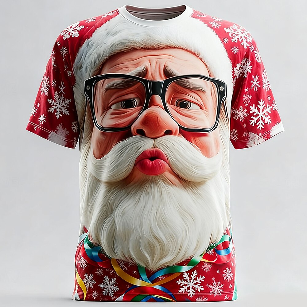 Cheerful Santa Christmas Cartoon Tee