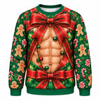 Christmas Gingerbread Elf Funny Crewneck Sweatshirt