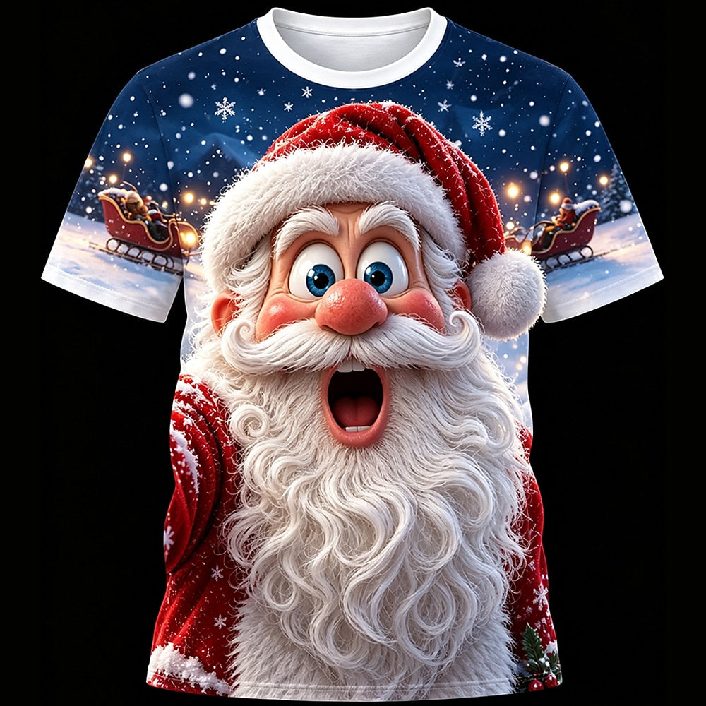 Men's Christmas Santa Daily Graphic Tee