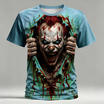 Men's Evil Clown Visual Graphic Tee