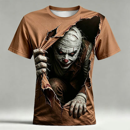 Men's Brown Horror Clown Carnival Tee