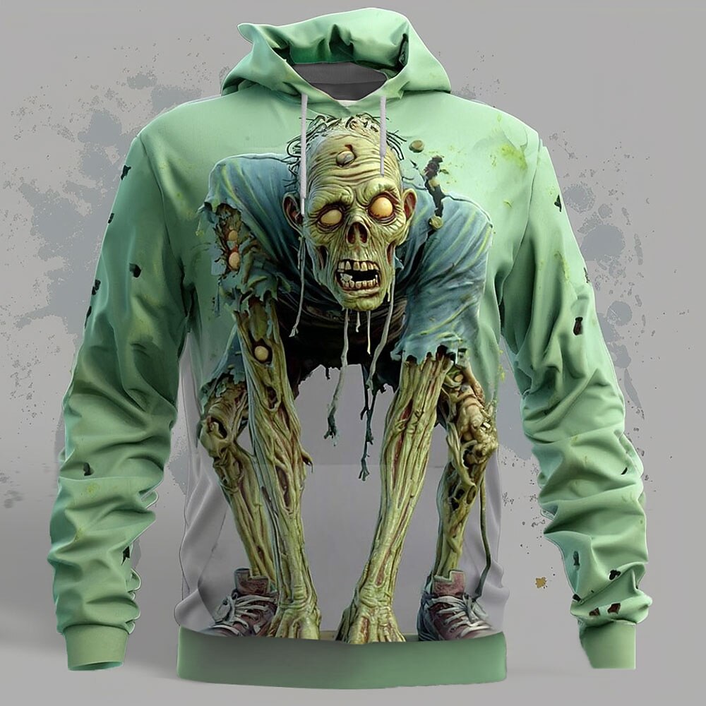 Men's Halloween Undead Zombie Hoodie