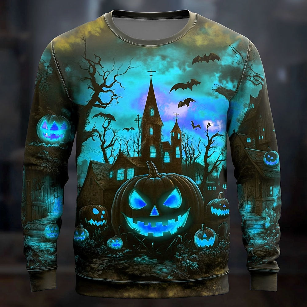 Men's Pumpkin Cemetery Party Sweatshirt