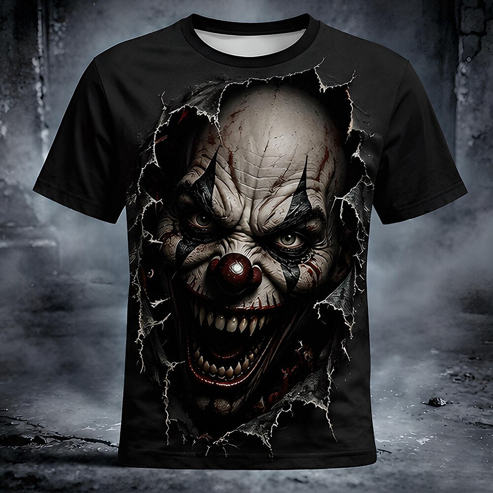 Men's Scary Creepy Clown Halloween Tee
