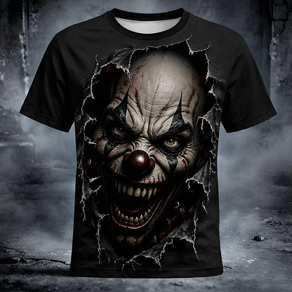 Men's Scary Creepy Clown Halloween Tee