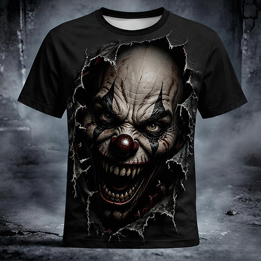 Men's Scary Creepy Clown Halloween Tee