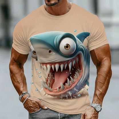 Men's Grinning Shark Ocean Graphic Tee