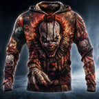 Men's Creepy Clown Street Hoodie