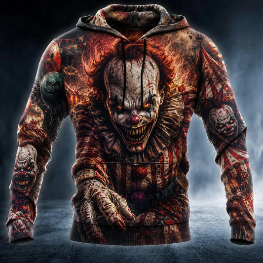 Men's Creepy Clown Street Hoodie