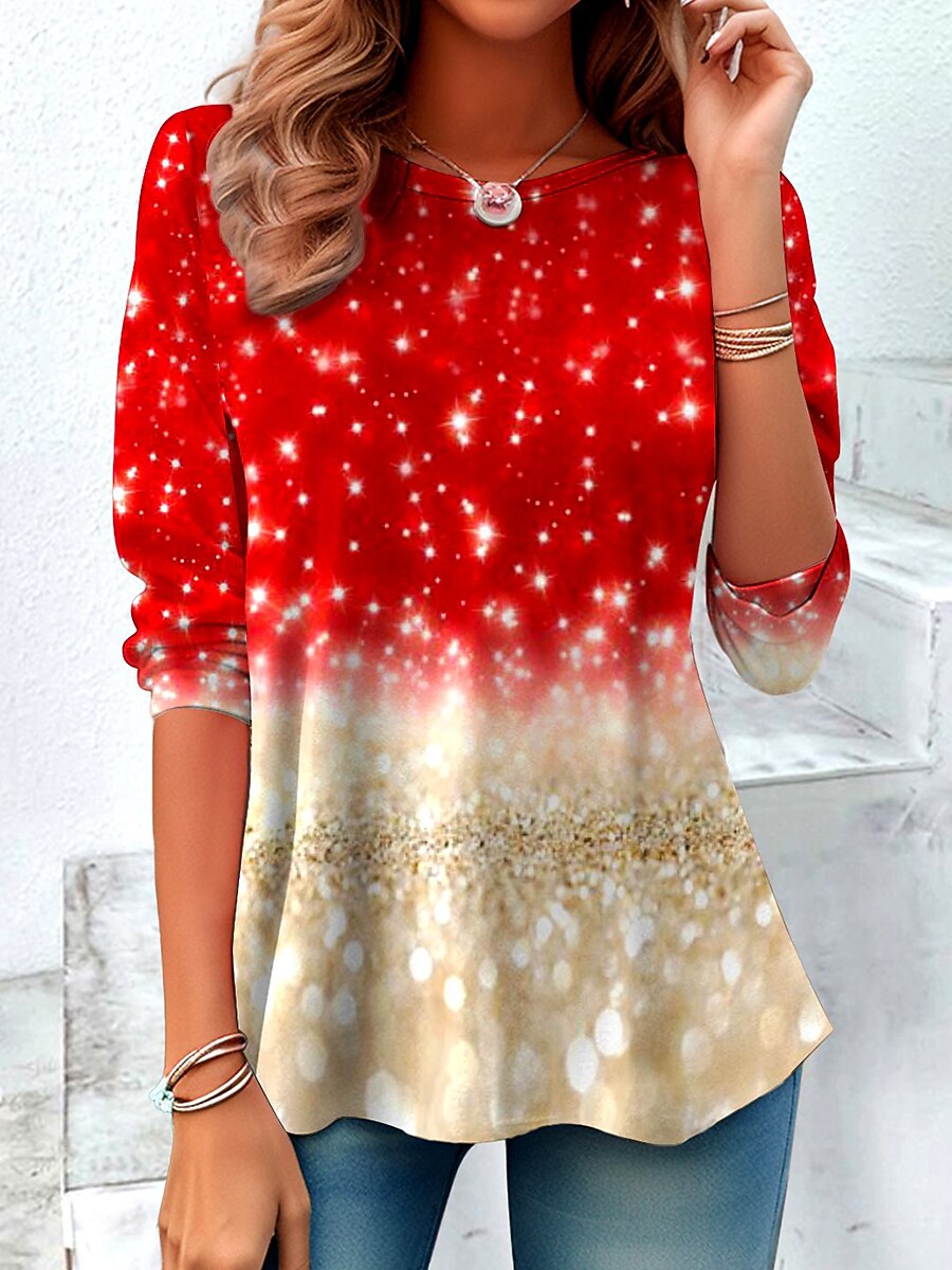 Women's Christmas Tree Vintage Longsleeve Tee