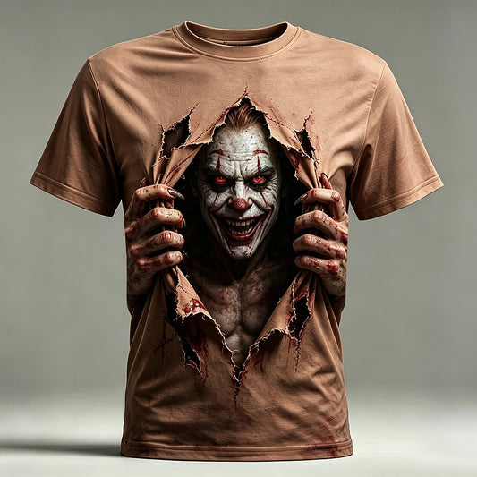 Men's Creepy Clown Illusion Graphic Tee