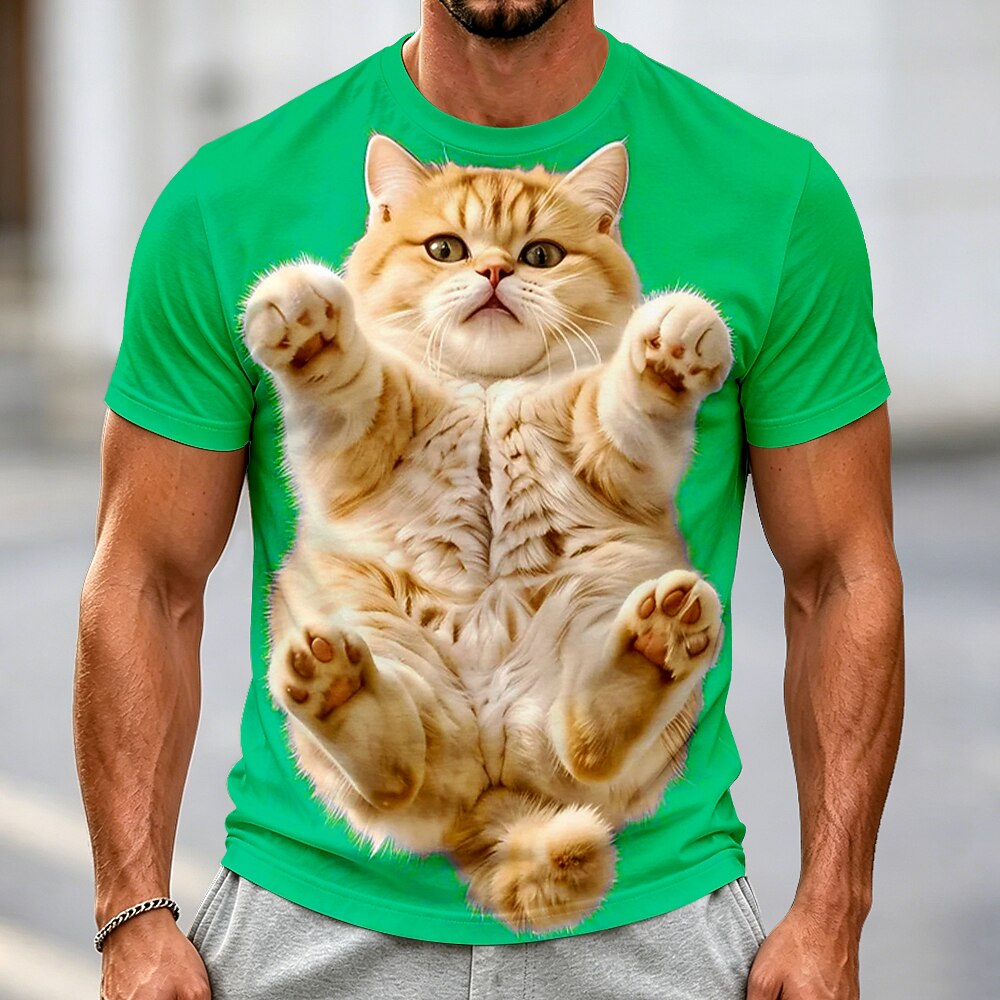 Men's Curious Cat Lover Graphic Tee