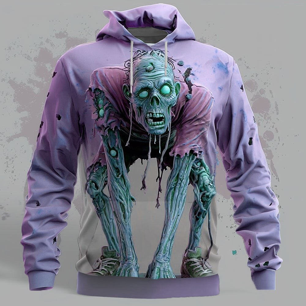 Men's Halloween Undead Zombie Hoodie