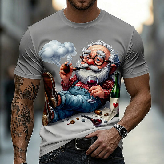 Men's Wine Loving Grandpa Graphic Tee