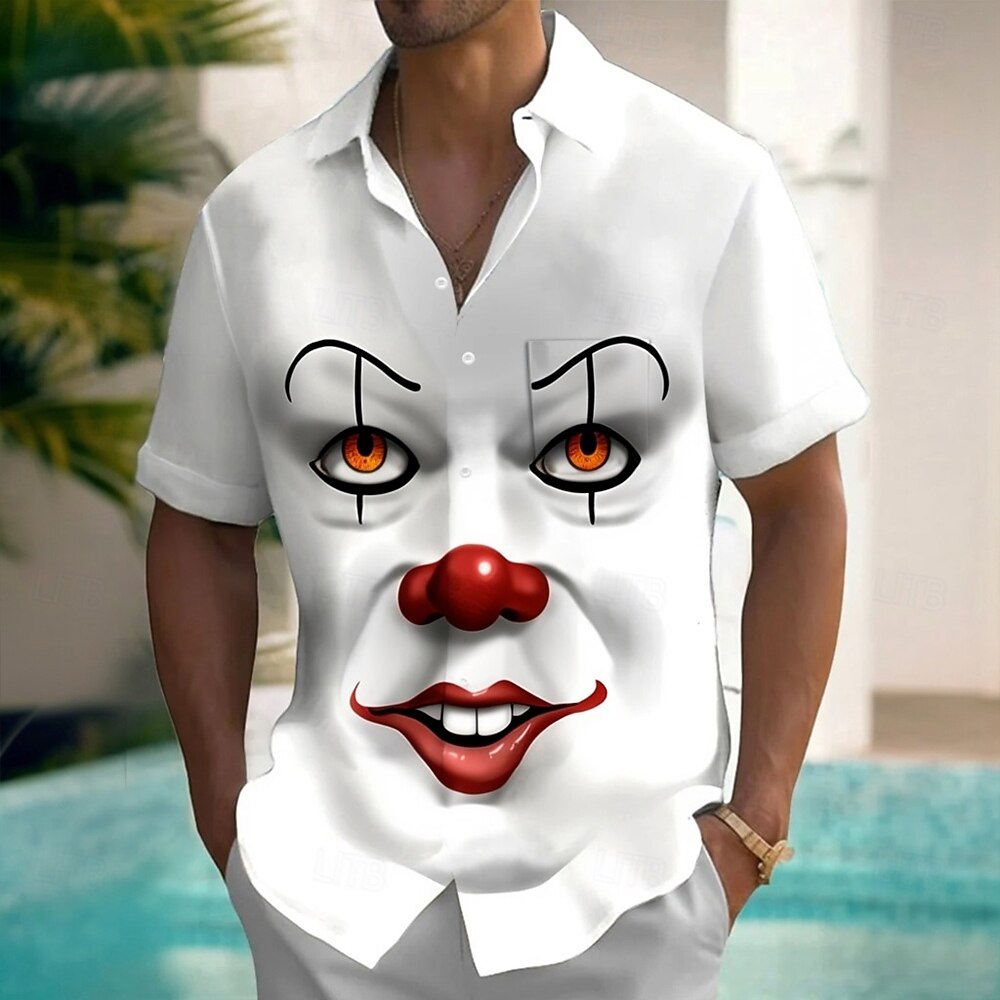 Men's Halloween Creepy Clown Shirt