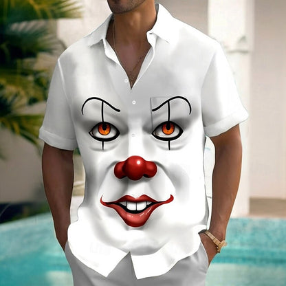 Men's Halloween Creepy Clown Shirt