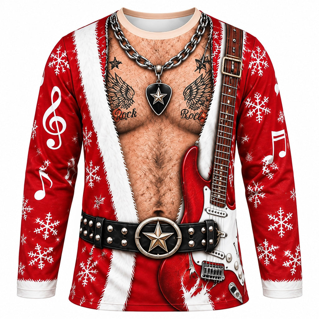 Christmas Hunk Santa Funny Crewneck Sweatshirt