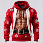 Men's Muscle Christmas Graphic Hoodie