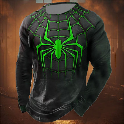 Men's Halloween Creeping Spider Graphic Tee