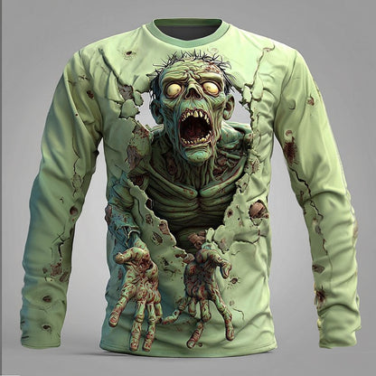 Men's Halloween Zombie 3D Graphic Tee