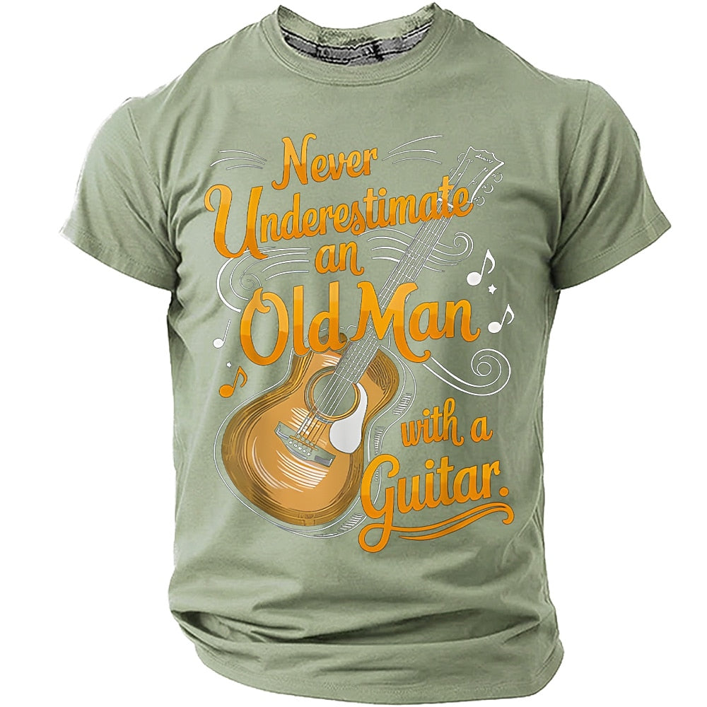 Men's Old Man Guitar Graphic Tee