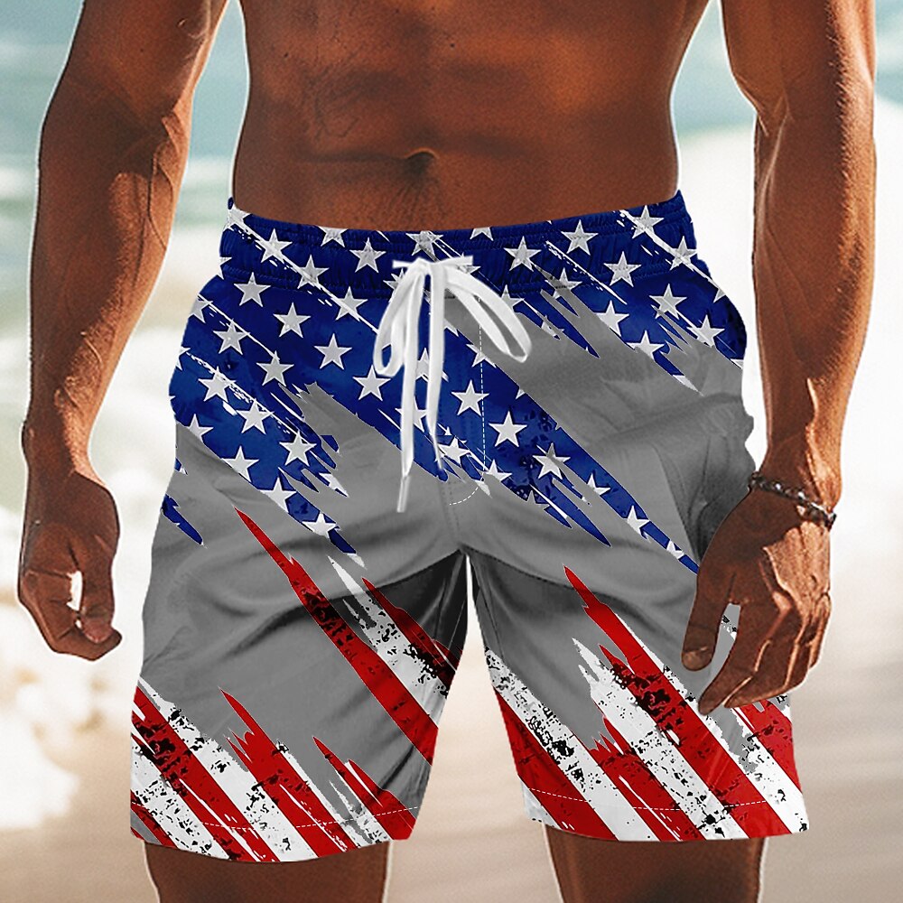 Men's Patriotic Flag Swim Shorts