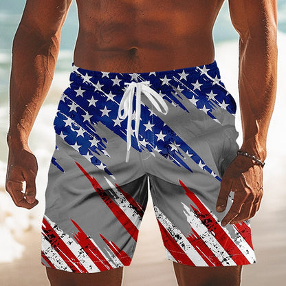 Men's Patriotic Flag Swim Shorts