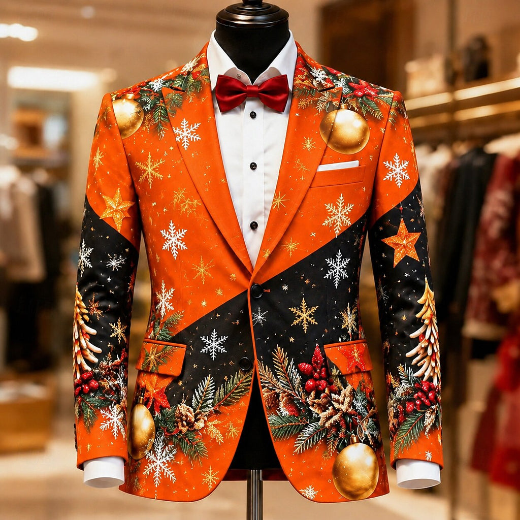 Christmas Snowflake Artistic Blazer Jacket